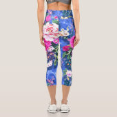 Leggings Capri Bouquets avec roses (Verso)