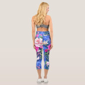 Leggings Capri Bouquets avec roses (Verso)