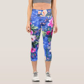 Leggings Capri Bouquets avec roses (Recto)