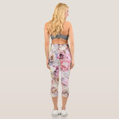 Leggings Capri Bouquets de Roses 1 (Verso)
