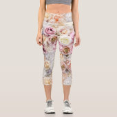 Leggings Capri Bouquets de Roses 1 (Recto)