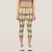 Leggings Capri Bourdon doré dans la danse des fleurs.9 (Recto)