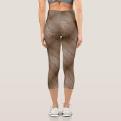 Leggings Capri Branches Abstraites Brown (Verso)