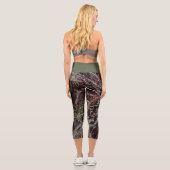 Leggings Capri Branches Emmêlées Abstrait 101 Capri Vert (Verso)