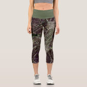 Leggings Capri Branches Emmêlées Abstrait 101 Capri Vert (Recto)