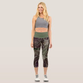 Leggings Capri Branches Emmêlées Abstrait 101 Capri Vert (Recto)