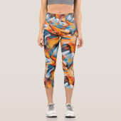 Leggings Capri Breeze tropical Conception abstraite, Énergétique  (Recto)