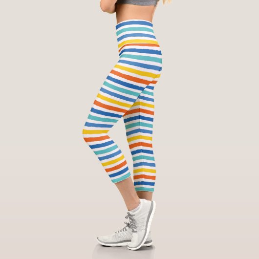 Leggings Capri Bright Beach Striped Motif (Gauche)