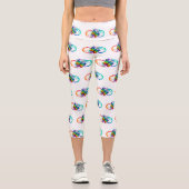 Leggings Capri Bright infinity with rainbow butterfly (Recto)