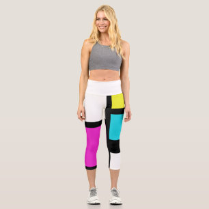 Leggings Capri Bright Pastel couleurs ressort Haut taille Capris