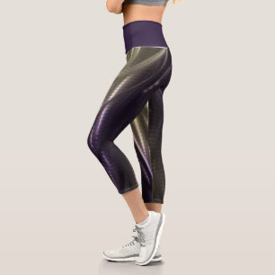 Leggings Capri brillance métallique