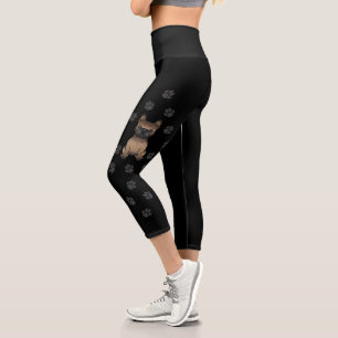 Leggings Capri Brindle French Bulldog / Frenchie Cute Dog & Pws