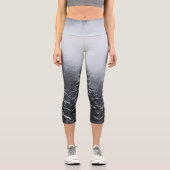 Leggings Capri Brouillard sur la forêt d'épinette couverte de nei (Recto)