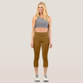 LEGGINGS CAPRI "BRUN" HAUT TAILLE (Recto)