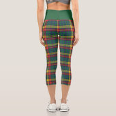 Leggings Capri Buchanan Scottish Plaid Red Green Yellow Ajouter N (Verso)