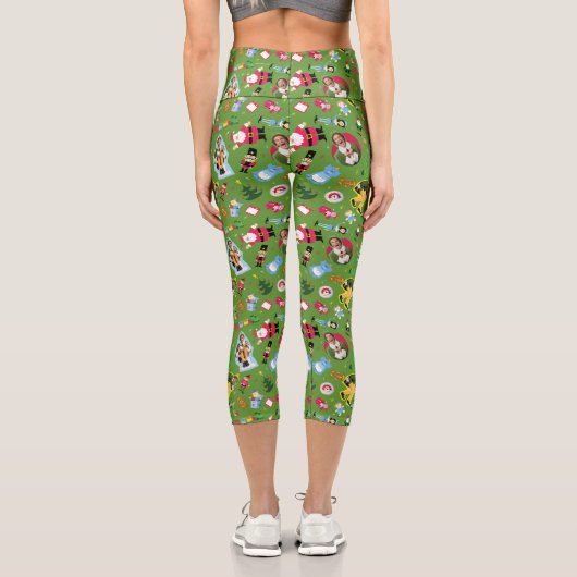 Leggings Capri Buddy Elf et les icônes de Noël Motif (Verso)