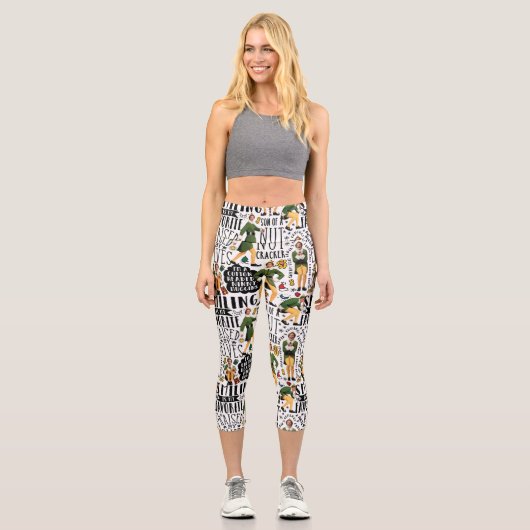 Leggings Capri Buddy le Motif de devis Elf (Recto)