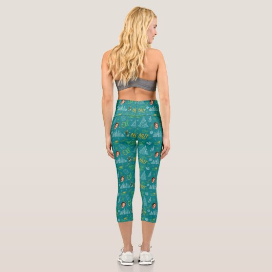 Leggings Capri Buddy le Motif de devis Turquoise Elf (Verso)