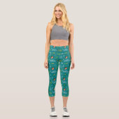 Leggings Capri Buddy le Motif de devis Turquoise Elf (Recto)