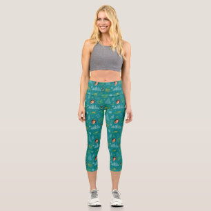 Leggings Capri Buddy le Motif de devis Turquoise Elf