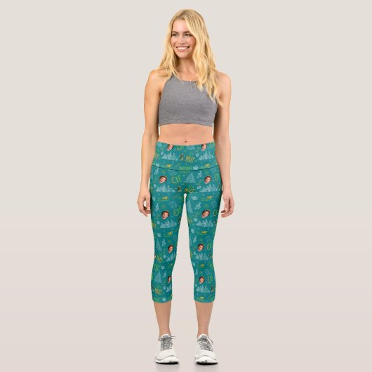 Leggings Capri Buddy le Motif de devis Turquoise Elf (Recto)
