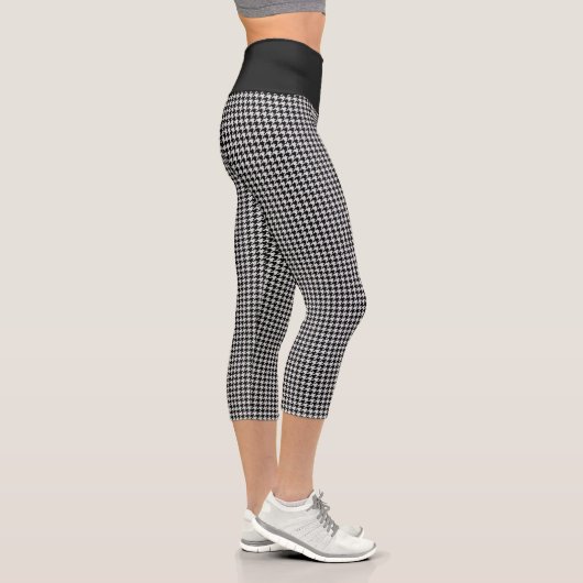 Leggings Capri Buffle noir et blanc plaqué Capris haut taille (Droite)