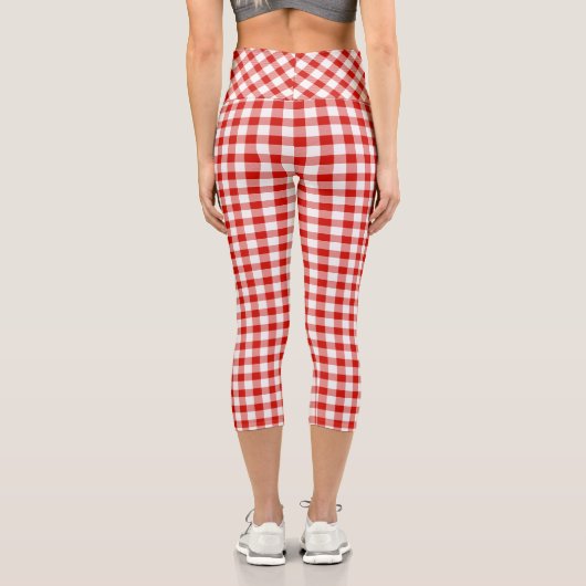Leggings Capri Buffle rouge et blanc plaqué (Verso)