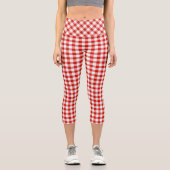 Leggings Capri Buffle rouge et blanc plaqué (Recto)