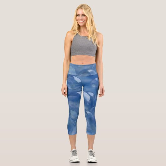 Leggings Capri bulles dans le capris bleu (Recto)