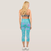 Leggings Capri Bulles turquoises (Verso)