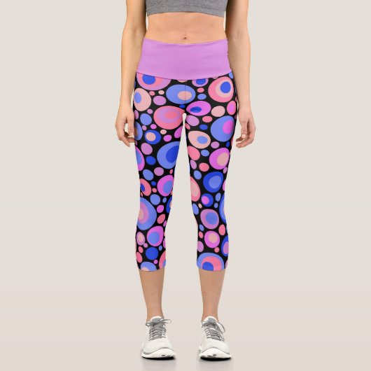 Leggings Capri Bulles violettes (Recto)