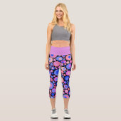 Leggings Capri Bulles violettes (Recto)