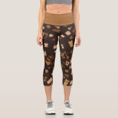 Leggings Capri Café tendance à la mode (Recto)