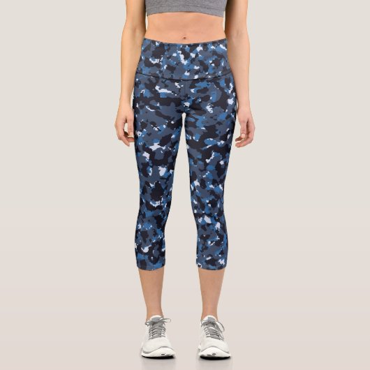 Leggings Capri Camo bleu (Recto)