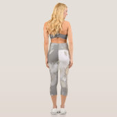 Leggings Capri Camo floral lunaria argent Dollar (Verso)