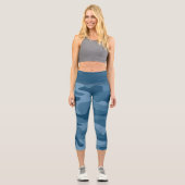Leggings Capri Camo Monocolore Bleu Acier (Recto)