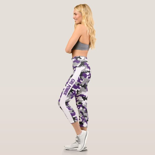 Leggings Capri Camo Purple GRL Power (Gauche)