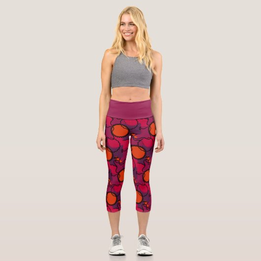 Leggings Capri Camo rouge (Recto)