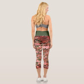 Leggings Capri Camo vert Burnt Amber tendance (Verso)