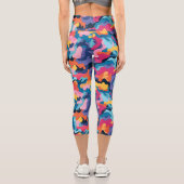 Leggings Capri Camouflage arc-en-ciel (Verso)