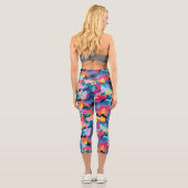Leggings Capri Camouflage arc-en-ciel (Verso)