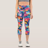 Leggings Capri Camouflage arc-en-ciel (Recto)