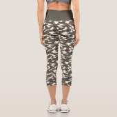 Leggings Capri Camouflage blanc et vert mignon (Verso)