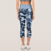 Leggings Capri Camouflage bleu (Verso)