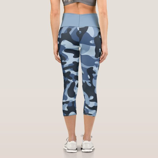 Leggings Capri Camouflage bleu (Verso)