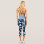 Leggings Capri Camouflage bleu (Verso)