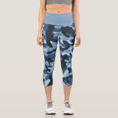 Leggings Capri Camouflage bleu (Recto)