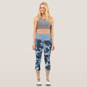 Leggings Capri Camouflage bleu (Recto)