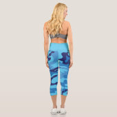 Leggings Capri Camouflage bleu (Verso)