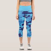 Leggings Capri Camouflage bleu (Recto)